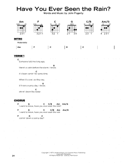 page one of Have You Ever Seen The Rain? (Really Easy Guitar)