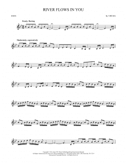 page one of River Flows In You (French Horn Solo)