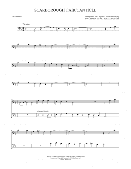 page one of Scarborough Fair/Canticle (Trombone Solo)