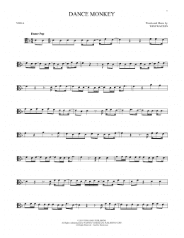 page one of Dance Monkey (Viola Solo)