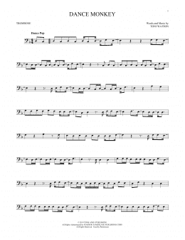 page one of Dance Monkey (Trombone Solo)