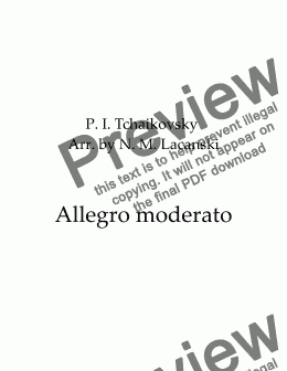 page one of Allegro moderato 