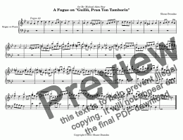 page one of Fugue on Guillô, Pran Ton Tamborin - Chorale Prelude