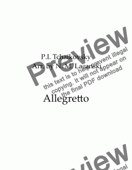 page one of Allegretto 