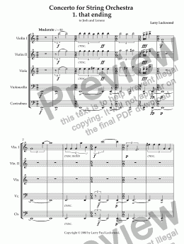 page one of Concerto for String Orchestra in 2 movements