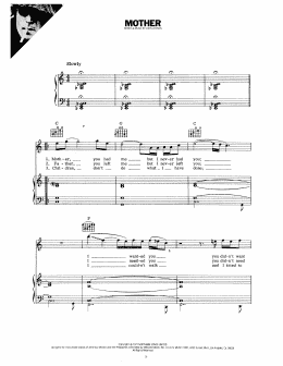 page one of Mother (Piano, Vocal & Guitar Chords (Right-Hand Melody))