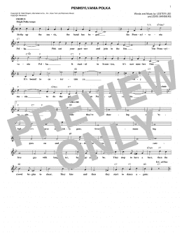 page one of Pennsylvania Polka (Lead Sheet / Fake Book)