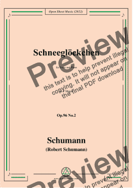 page one of Schumann-Schneeglockchen,Op.96 No.2,in F Major