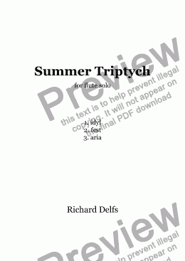 page one of Summer Triptych