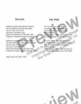 page one of Zyczenie