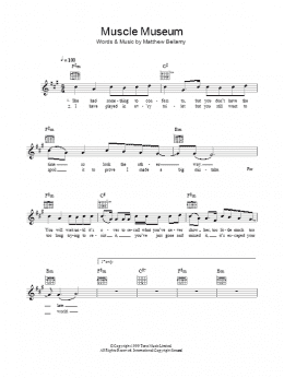 page one of Muscle Museum (Lead Sheet / Fake Book)