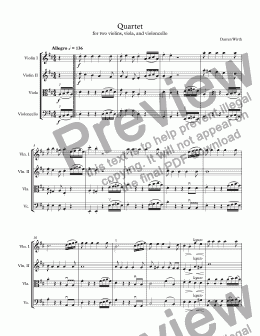 page one of String Quartet