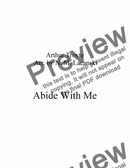 page one of Abide With Me