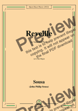 page one of Sousa-Reveille,in G flat Major