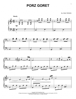 page one of Porz Goret (Easy Piano)