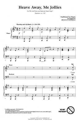 page one of Heave Away, Me Jollies (arr. Ryan O'Connell) (TB Choir)