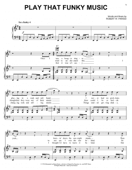 page one of Play That Funky Music (Piano, Vocal & Guitar Chords (Right-Hand Melody))