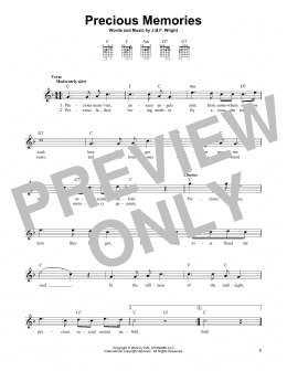 page one of Precious Memories (Easy Guitar)