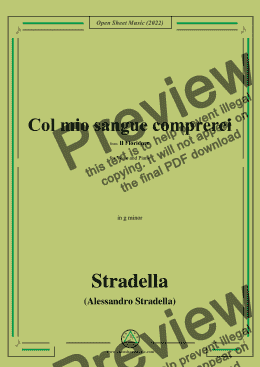 page one of Stradella-Col mio sangue comprerei,in g minor