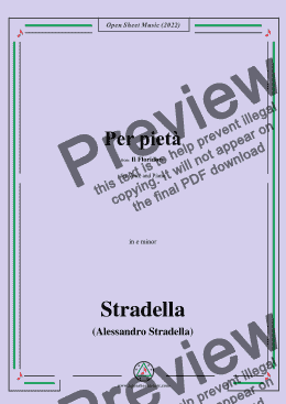 page one of Stradella-Per pietà,from Il Floridoro,in e minor