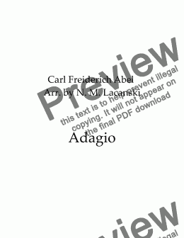 page one of  Adagio