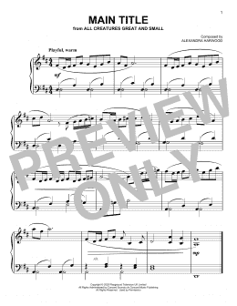 page one of All Creatures Great And Small (Main Title) (Easy Piano)