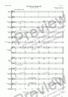 page one of Slowakische Rhapsody (GEM/Score & Parts)