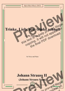 page one of Johann Strauss II-Trinke,Liebchen,trinke schnell(No.5)