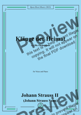 page one of Johann Strauss II-Klänge der Heimat(No.10)