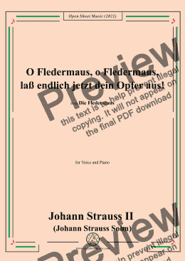 page one of Johann Strauss II-O Fledermaus,o Fledermaus,laß endlich jetzt dein Opfer aus!(No.16)