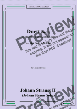 page one of Johann Strauss II-Duett(No.10:So sind wir endlich denn allein)