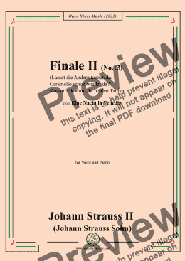 page one of Johann Strauss II-Finale II