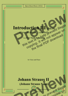 page one of Johann Strauss II-Introduction III