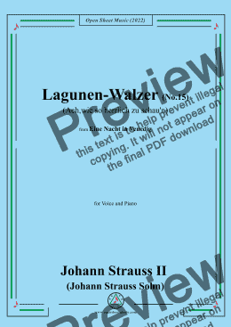 page one of Johann Strauss II-:Lagunen-Walzer(No.15:Ach,wie so herrlich zu schau'n)