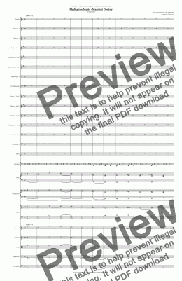 page one of Meditation Music - Manifest Destiny - Score and parts