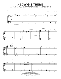 page one of Hedwig's Theme (from Harry Potter And The Sorcerer's Stone) (Piano Solo)