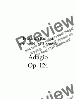 page one of Adagio Op 124