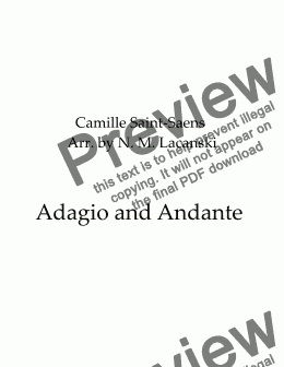 page one of  Adagio and Andante 