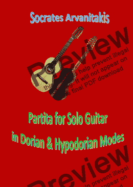 page one of Partita for solo guitar in Dorian & Hypodorian modes