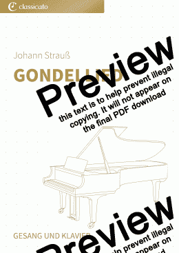 page one of Gondellied