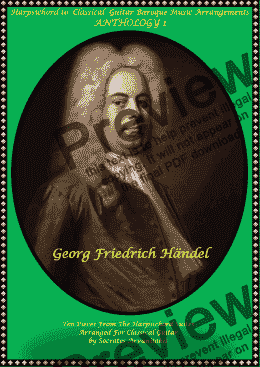 page one of Baroque Anthology 1 G. F. Handel - 10 Intermediate pieces (including tablatures)