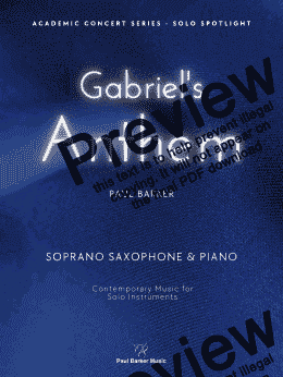 page one of Gabriel's Anthem - [Soprano Saxophone & Piano] 