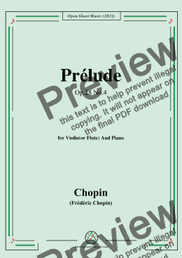 page one of Chopin-Prelude,Op.28 No.4