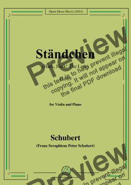 page one of Schubert-Standchen(Hark,Hark!The Lark),D.889