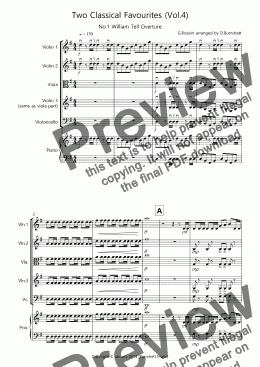 page one of 2 Classical Favourites for String Quartet (volume four)