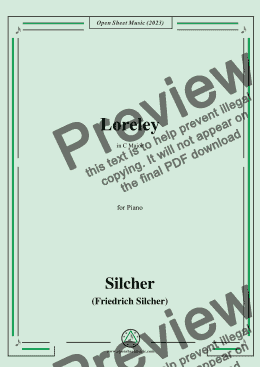 page one of Silcher-Loreley,for Piano