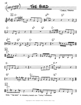 page one of The Bird (Real Book – Melody & Chords)