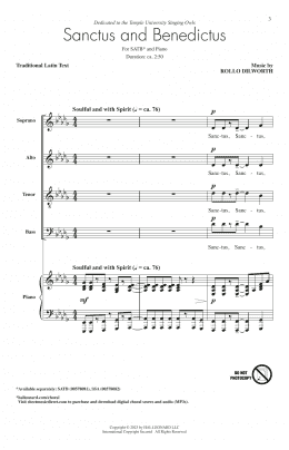 page one of Sanctus (SATB Choir)