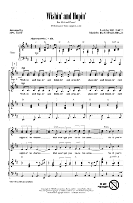 page one of Wishin' And Hopin' (arr. Mac Huff) (SSA Choir)