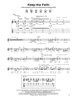 page one of Keep The Faith (Guitar Tab)